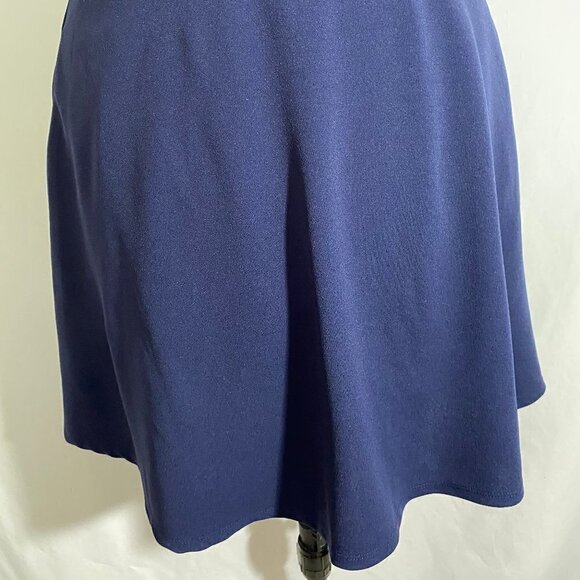 Speechless Midnight Blue Fit & Flare Lace Trim Dress - Picture 7 of 12